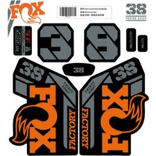 2021 FOX 38 ENDURO Fork Sticker for Mountain Bike  orange gray black bottom 