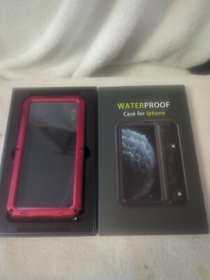  Waterproof Case For iPhone Xs Max Red Open Box 