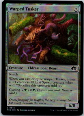 Magic the Gathering Foil Warped Tusker Modern Horizons 3 MTG Free Shipping! 