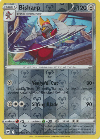 BISHARP 116/189 ASTRAL RADIANCE POKEMON (REVERSE HOLO, NM)