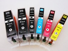 6PK PGI270 Black XL CLI271 XL Ink Cartridge for Canon Pixma MG6820 MG7720 MG5722