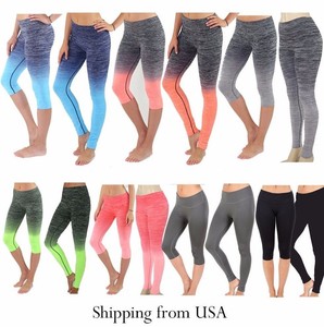 ombre capri leggings