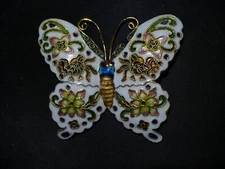 Enamel & Gilt Large Butterfly Decorative Object