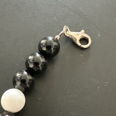 Bracelet Gourmette Argent 925 Maille Boule - Style Art Nouveau - Vintage - Occasion