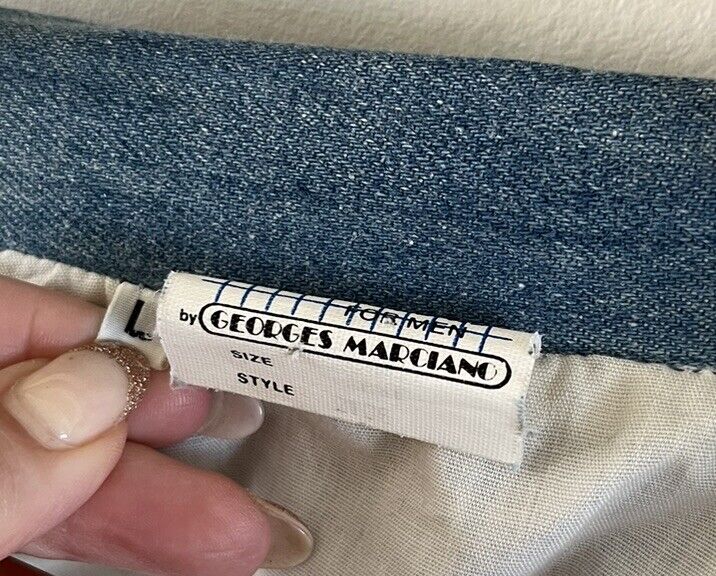 Totally 80s GUESS Marty McFly Denim Jacket 2 Tone Turquoise Totally 80s GUESS Marty McFly Denim Jacket 2 Tone Turquoise
