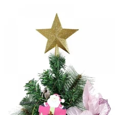 Gold Star Christmas Tree Topper Plastic Glitter Star - Bulk - Wholesale