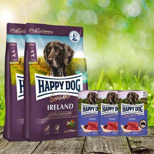 Happy Dog Supreme Ireland 2 x 12,5 kg + 3 x Happy Dog Sensible Pure Italy - Bild 1 von 1