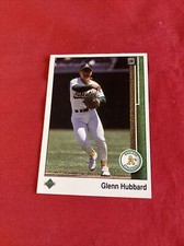 Vintage 1989 Upper Deck Glenn Hubbard #395 Baseball Card
