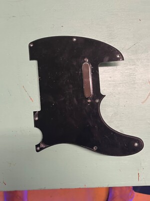 Fender Squier Telecaster Pickguard 8 Hole Neck Pickup LOADED Tele TL Black Guard