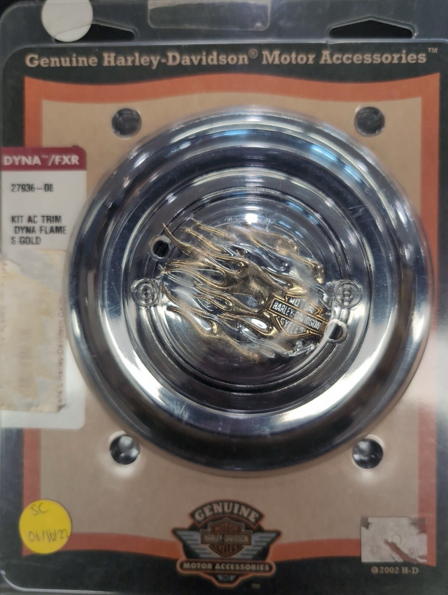 Harley-Davidson Dyna, Gold Flames Air Cleaner Trim 27936-08 | eBay
