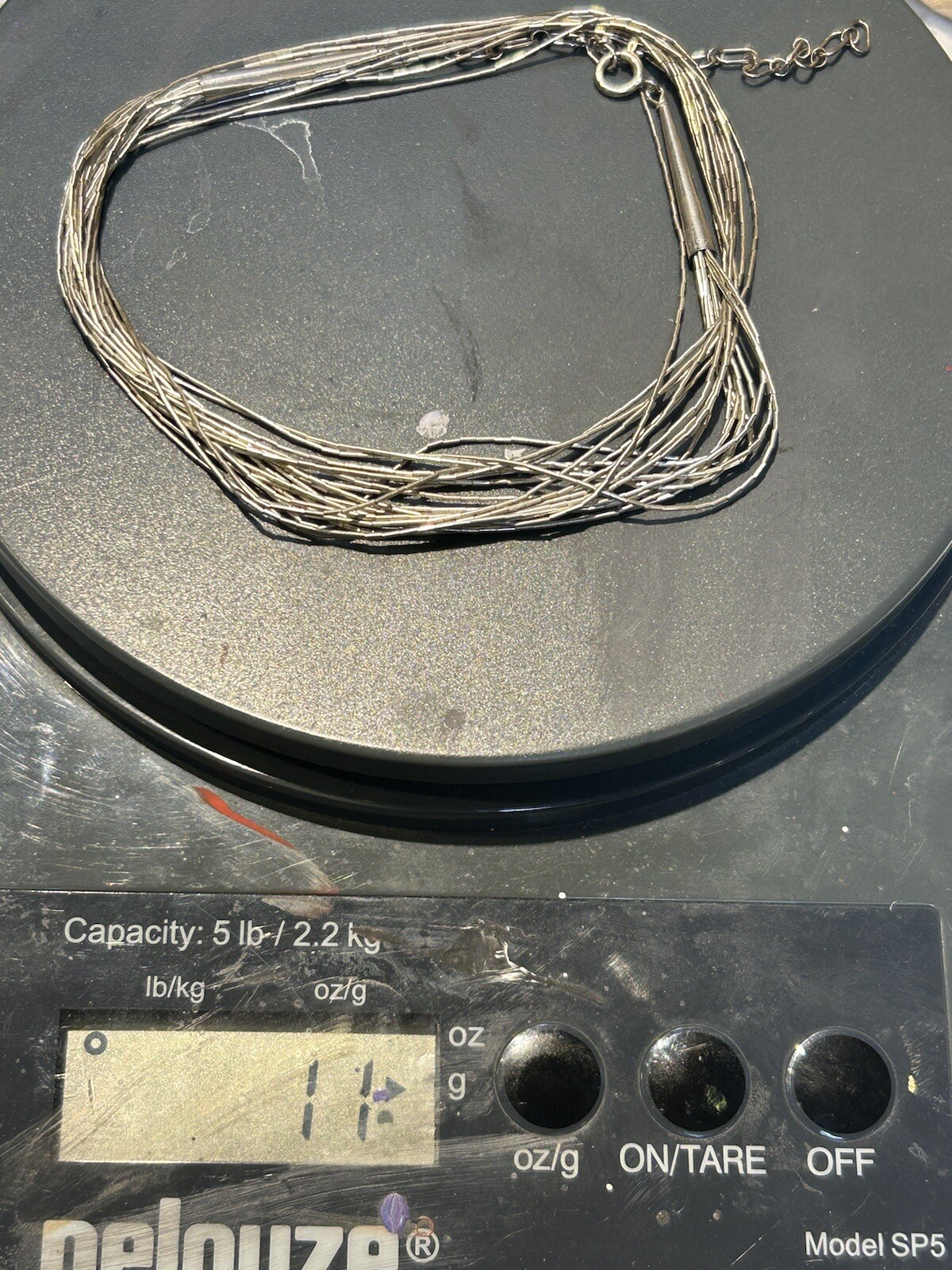 Native sterling silver liquid silver Adjustable N… - image 2