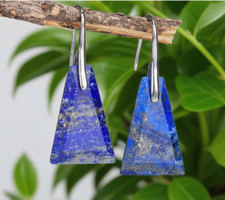 Lapis Lazuli Crystal Gemstone Healing Earrings Reiki Energy Protection Gifts