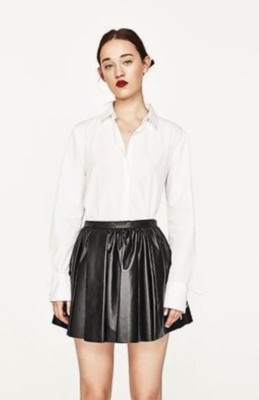 leather skirt zara