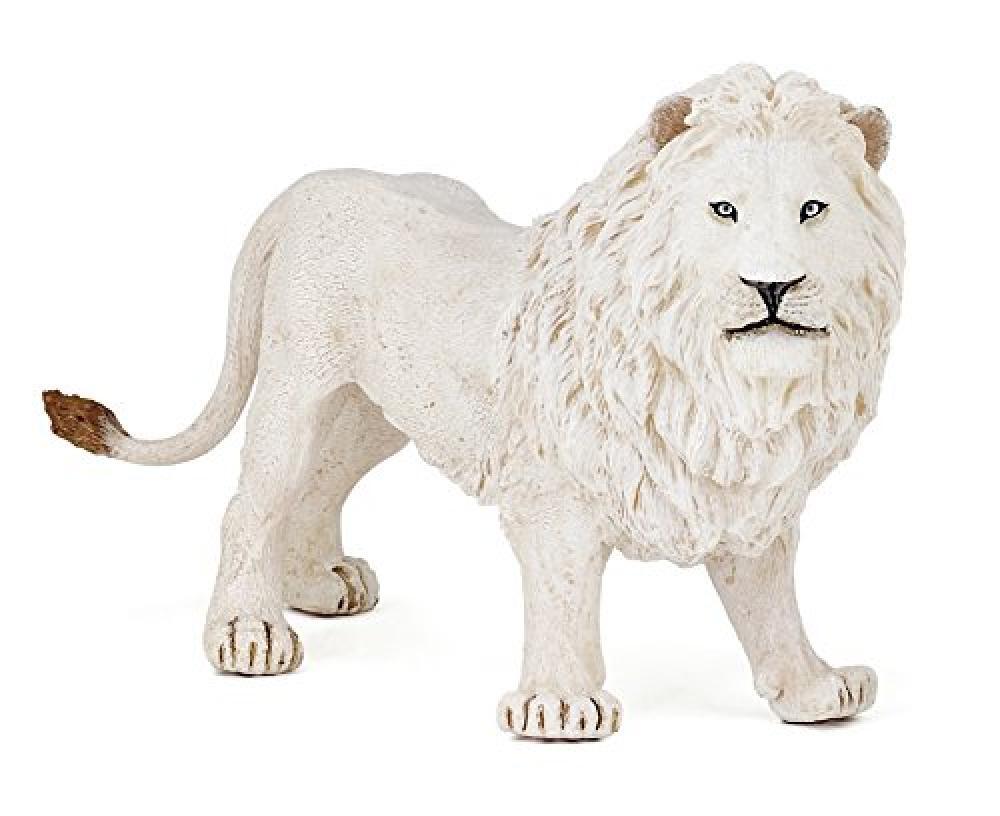 Papo- Large White Lion Statuetta, Multicolore, 50185 - NUOVO