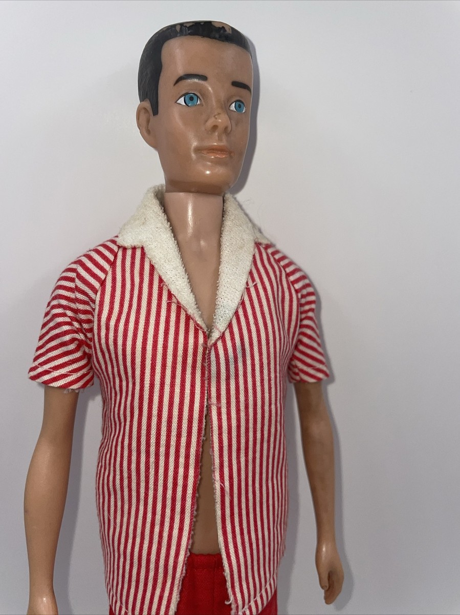 1962 Ken Doll #750 Painted Hair Brown With Original Outfit Mattel