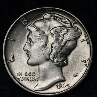 1944 Mercury Silver Dime GEM BU *UNCIRCULATED* MS E163 SZL