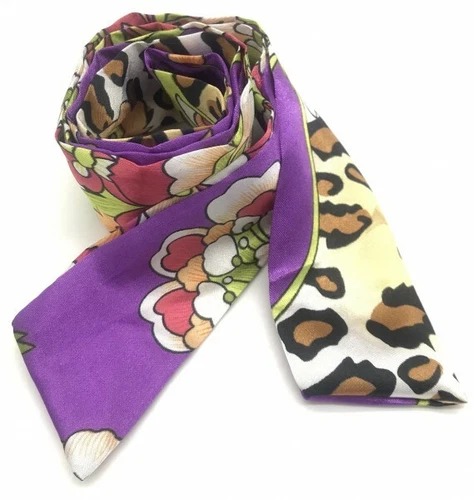 Tuch Seidentuch Tasche Schal Satin Band Haarband Schleife Bandana Krawatte   - Bild 25 von 26