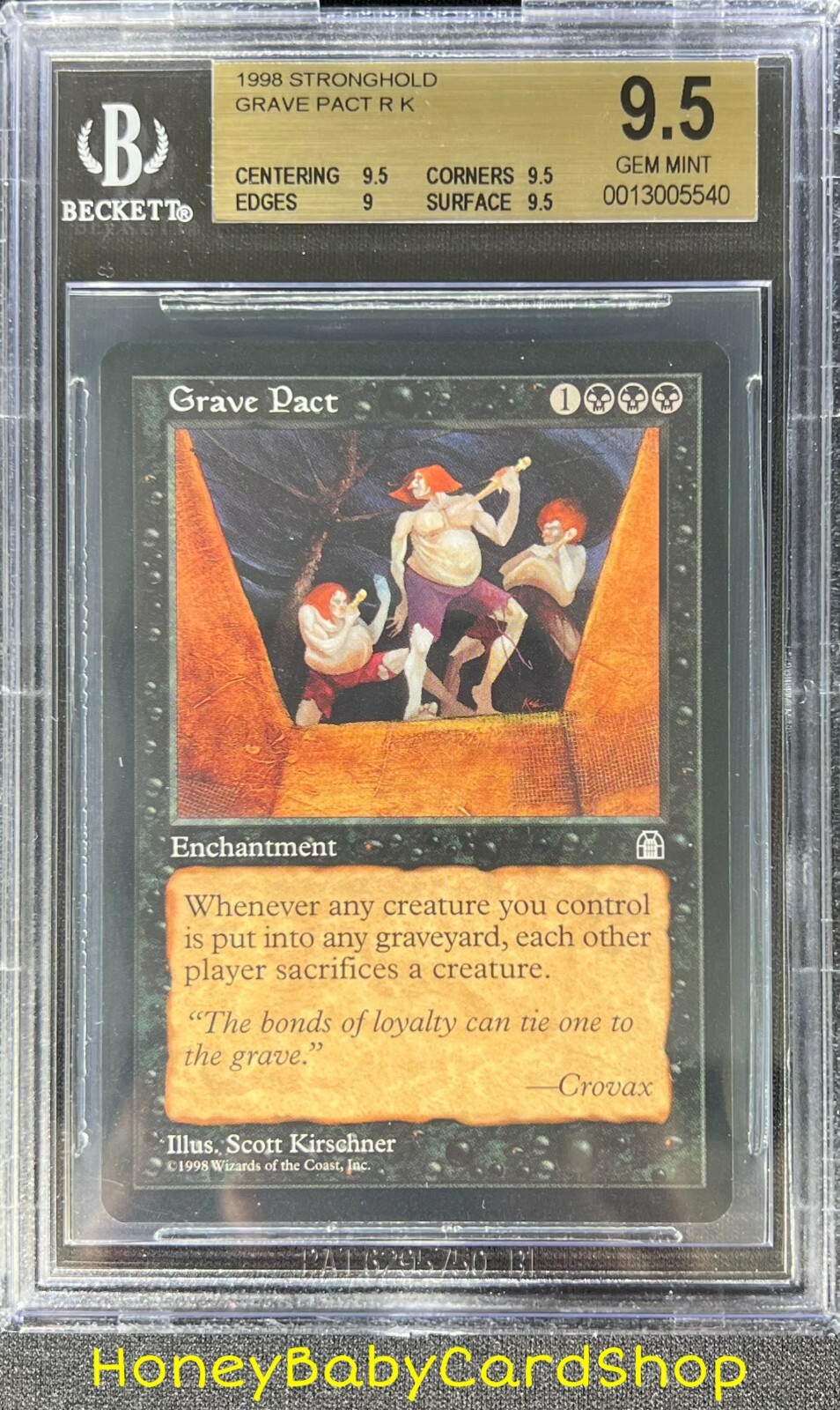 MTG Stronghold 1998 Grave Pact BGS 9.5 GEM MINT English STH Rare