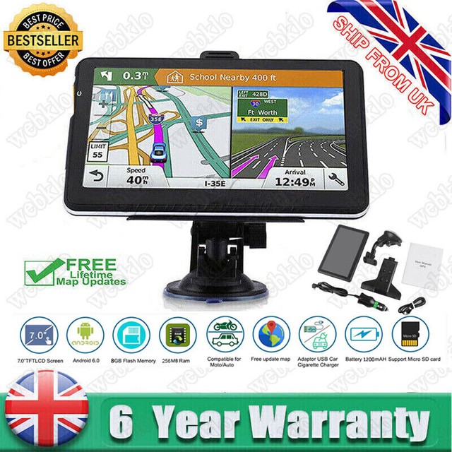 7'' GPS Sat Nav FM Navigation Car Truck HD Touch Screen UK&EU Maps Free Lifetime 7'' GPS Sat Nav FM Navigation Car Truck HD Touch Screen UK&EU Maps Free Lifetime