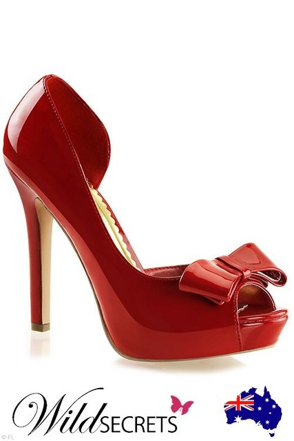 red 4 inch heels
