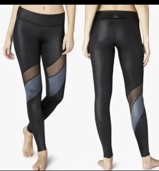 beyond-yoga gloss over waves rocky gloss mesh leggings