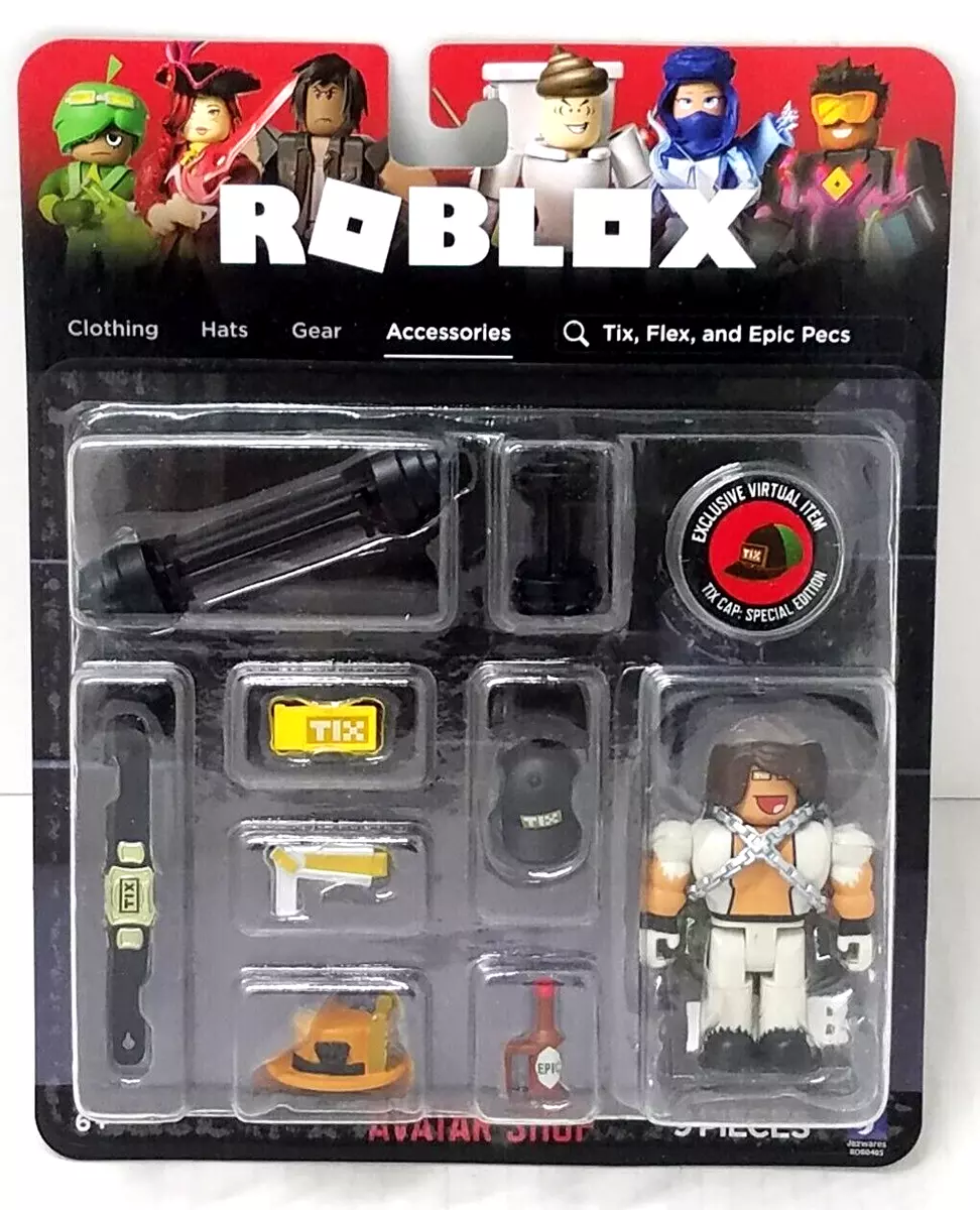 Jazwares Roblox Avatar Shop Tix, Flex, & Epic Pecs Action Figure