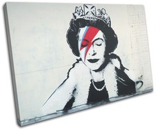 Graffiti Queen Pop Banksy Street SINGLE TOILE murale ART Photo Print