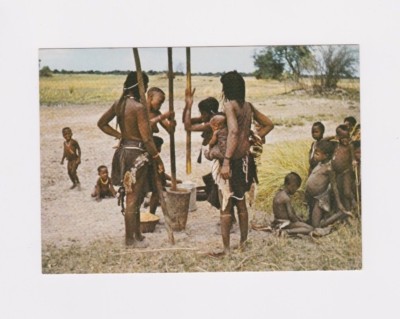 VINTAGE SEMI NUDE SOUTH AFRICA TRIBAL LIFE POST CARD GRINDING GRAIN | eBay