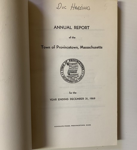 4 Annual Town Reports Provincetown MA 1963 , 65 , 67 , 69 Some Soil & Wear 289R - Picture 5 of 6
