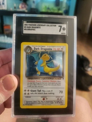2002 Pokémon Legendary Collection #5 Dark Dragonite Holo SGC 7