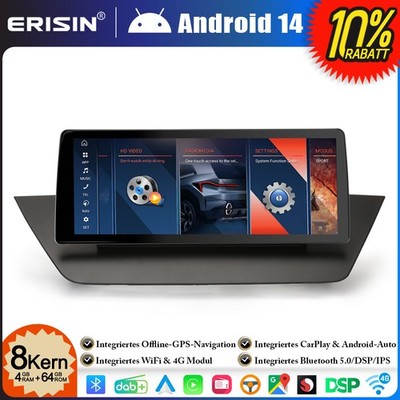 10.25'' 64GB Android 14 IPS CarPlay Autoradio GPS Navi für BMW X1 E84 CIC DAB+ BT