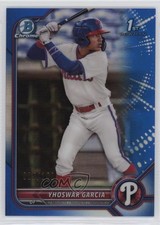 2022 Bowman Chrome Prospects Blue Refractor /150 Yhoswar Garcia #BCP-90 00mp