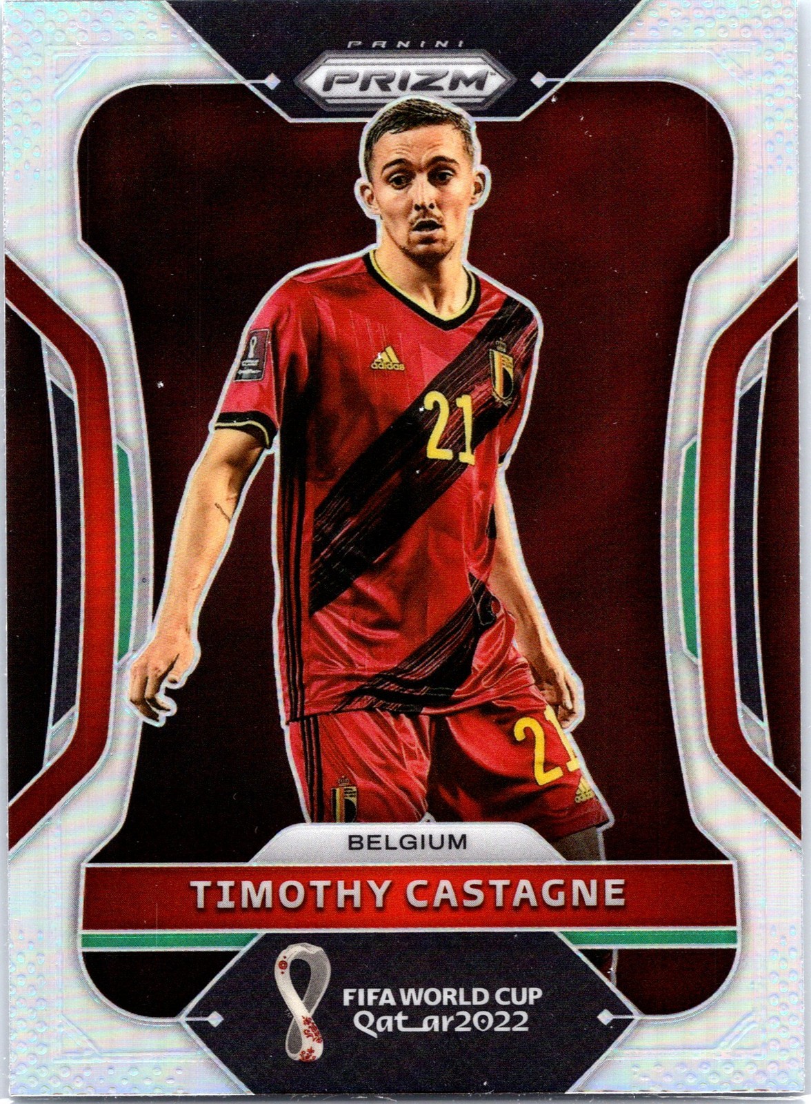 2022 Panini Prizm FIFA World Cup #23 Timothy Castagne Silver Prizm