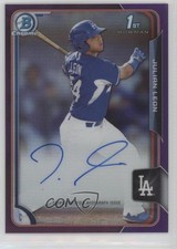 2015 Bowman Chrome Prospects Purple Refractor 37/250 Julian Leon Auto d4y