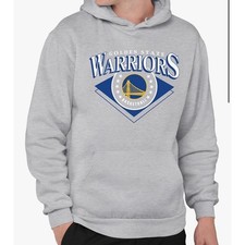 Golden State Warriors Basketball Graphic Hoodie Men's Grey Fleece Pullover