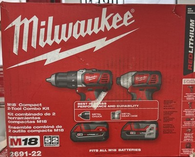 Milwaukee 3692-22CT 18V Compact Brushless Drill Driver Kit