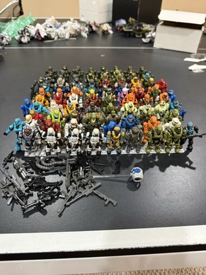 HUGE Lot of 96 Halo Mega Bloks Figures Spartans UNSC + Weapons completed figures