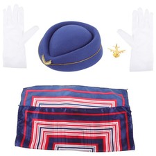  Flight Attendant Role Play Set Costume Accessory Cabin Crew Cosplay