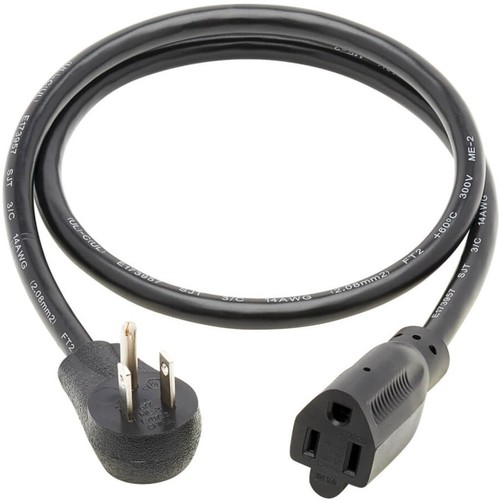 Tripp Lite Power Extension Cord Right-Angle 5-15P to 5-15R 14AWG 15A 3ft - Picture 5 of 5
