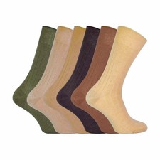 Mens 100% Egyptian Cotton Socks | 6 Pairs | Seamless Black Socks in 3 Sizes
