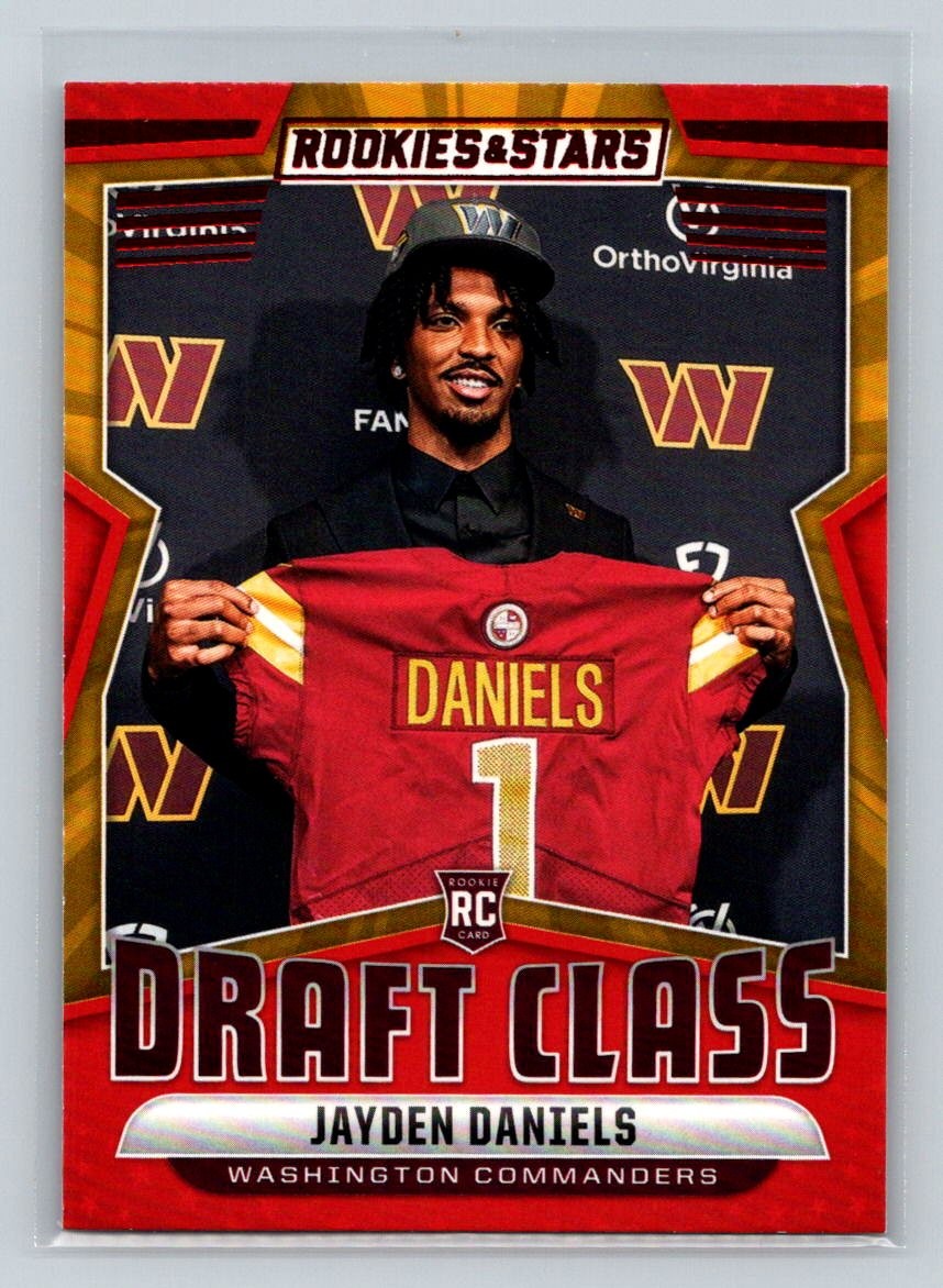 Jayden Daniels Panini Rookies & Stars Draft Class #DCJDS Red and Blue