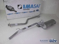Imasaf Auspuffset Mittelrohr+Endtopf für Piaggio Porter Pritsche/Fahrg 1.2D+1.4D