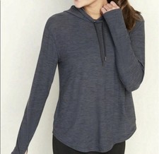 Old Navy Active Breathe On Slub-Knit Pullover Charcoal Gray Hoodie - Size Medium