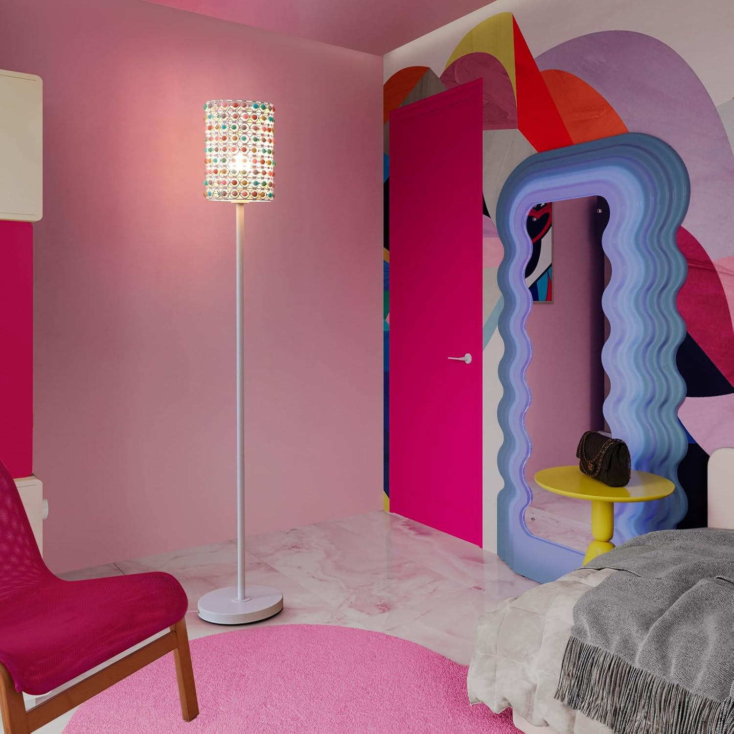 Modern 3000K Warm LED Floor Lamp for Living Room or Bedroom