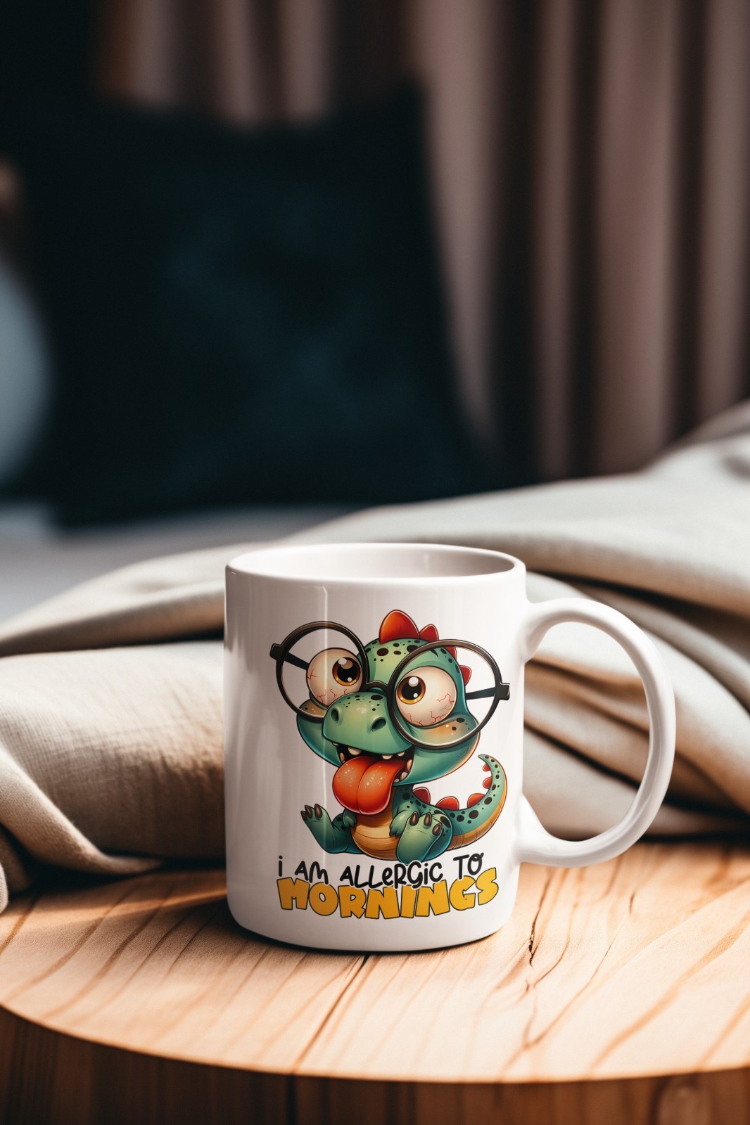 Allergic to Mornings Funny Mug image 3