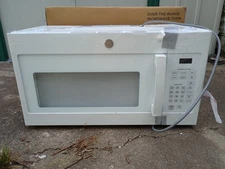 White GE Microwave 1.6 cu-ft over-the-range wall mount
