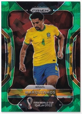 Panini Prizm World Cup Qatar 2022 Marquinhos Green Ice Prizm SSP
