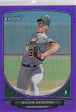 2013 Nolan Sanburn Bowman Chrome Purple Refractor RC 194/199    #BCP48 (A3323)