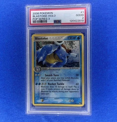 2006 Pokemon Blastoise Holo POP SERIES 3 #1 PSA 2