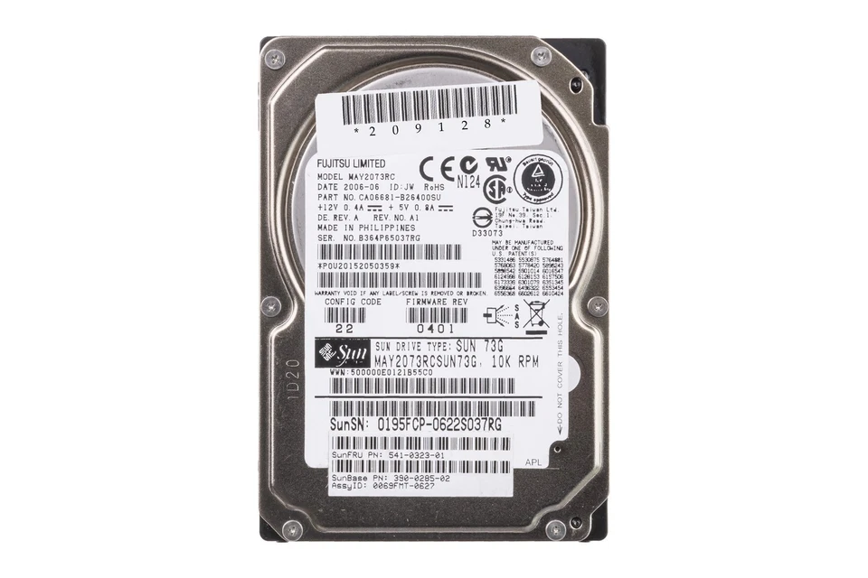 Hard Drive Fujitsu 73GB 10K SAS 2.5" 512e 16MB MAY2073RC - Image 2 of 2